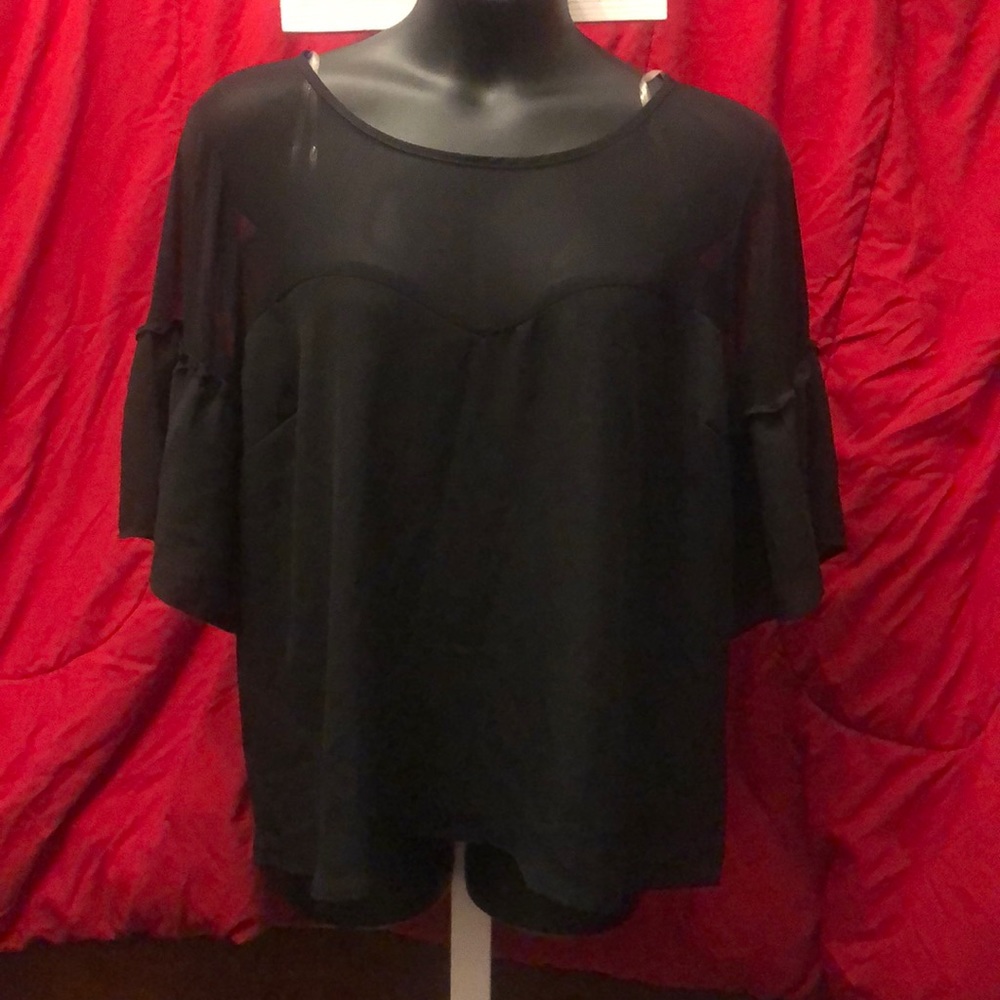 Charlotte Russe + Black ruffle Top